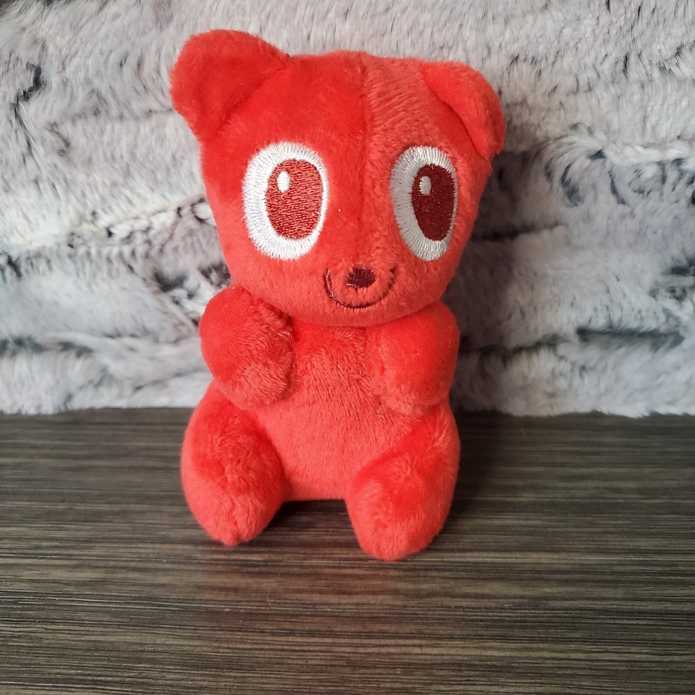 BARK Yummy Bear Buddy RED Gummy Bear Plush Stuffed Animal Mini 4 inch Plush Toy